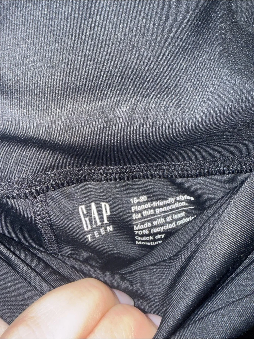 GAP Black Boot-Cut Leggings with Cross-Over Waistband